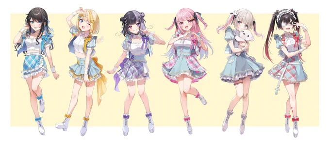 新人女性歌い手グループ PastelHoney #ぱすはに 様のキービジュアル、衣装デザイン、ゼパさん・まりなるさんキャラクターデザインを担当させて頂きました! かわいく、とても個性豊かなメンバーさんたちでとても楽しく描かせて頂きましたデビューおめでとうございます!