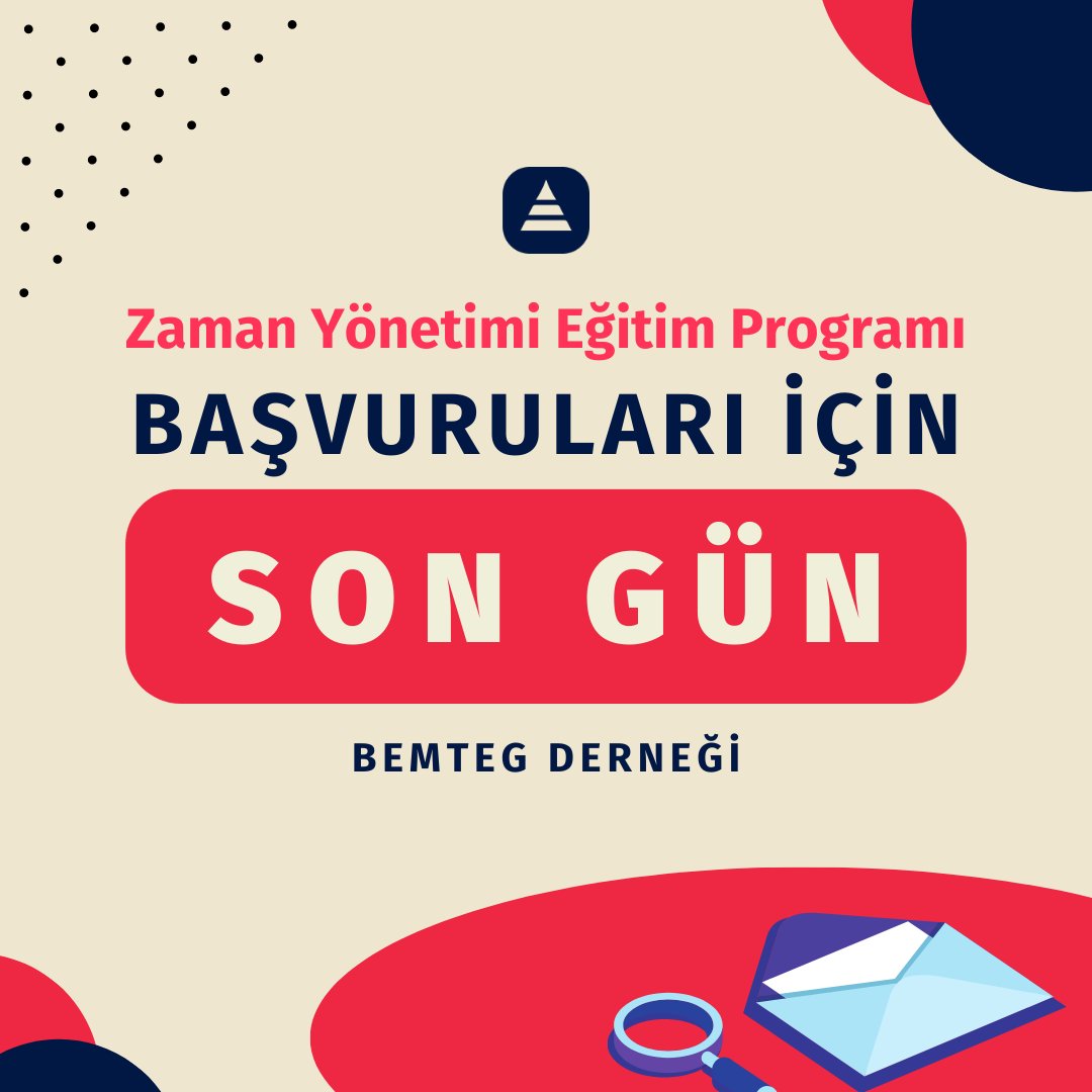 Bemteg21's tweet photo. 12-26 Mayıs tarihleri arasında gerçekleşecek 5. Bemteg Zaman Yönetim Kampının başvuruları bugün, 30 Nisan 23.59'da sonlanıyor.

Kamp Başvuru Formu 👉 https://t.co/qrpyQZEi8b

Kamp ile ilgili detaylı bilgi için 👉 https://t.co/MuUDUYrvMZ https://t.co/wzK2reY2Yi
