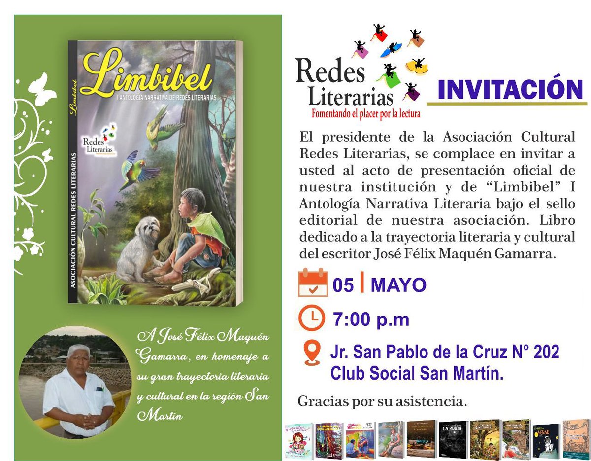 RedesLiteraria's tweet photo. Asociación Cultural Redes Literarias -  San Martín. https://t.co/9ljtoXbjQw