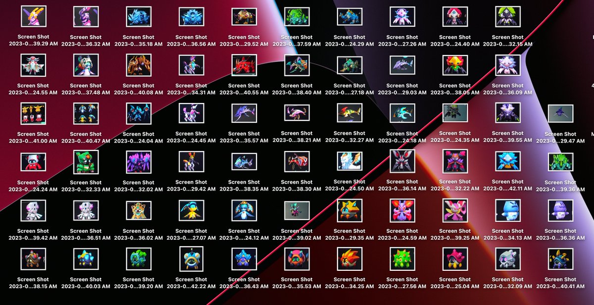 My desktop after sorting all the <a href="/RTFKT/">RTFKT</a> ANIMUS! 

Check out the Thread in my tweet below! 👇