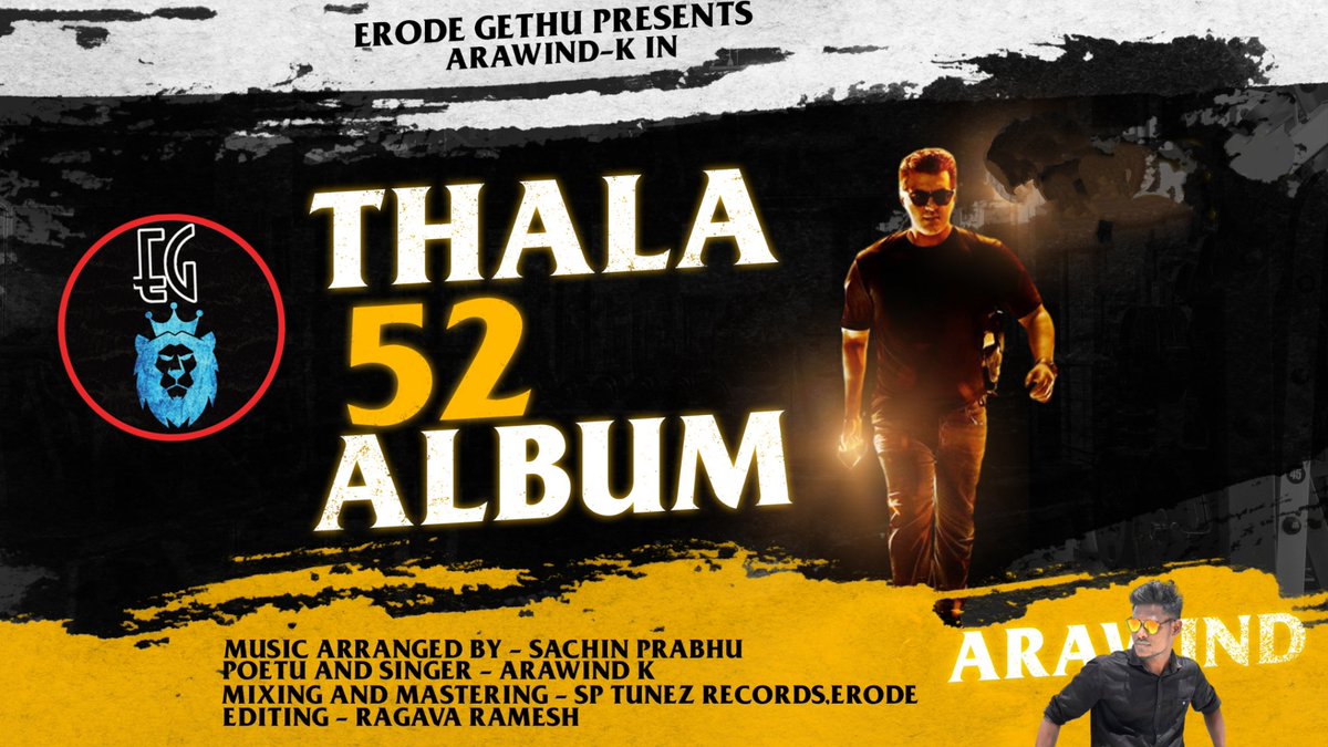 Arawind_k's tweet photo. Thala 52 Birthday Album song Release Now 💥
Watch And Drop ur Comments ♥️
@ThalaFansClub @TFC_mass @ajithFC @AjithNetwork @ThalaAjith_Page @tn_ajith @ThalaFansOnline @AjithkumarAk_ @AFC_Salem @AKFansOnline https://t.co/HDWUD4VflV
