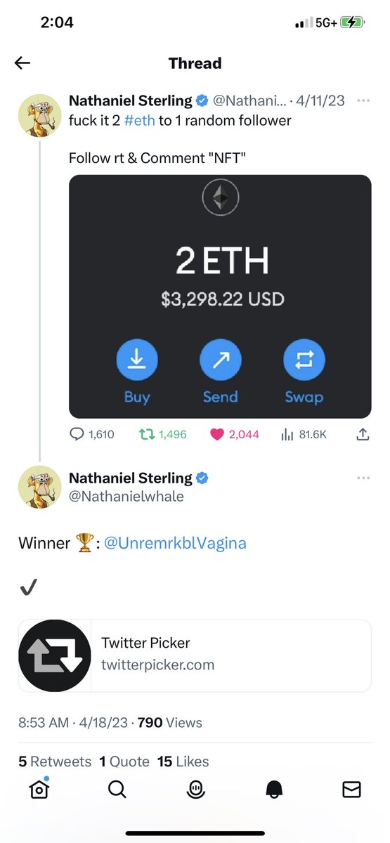 UnremrkblVagina's tweet photo. @p5yhoo @Nathanielwhale Scammer - i won he never sent https://t.co/HvWIZrr8CH