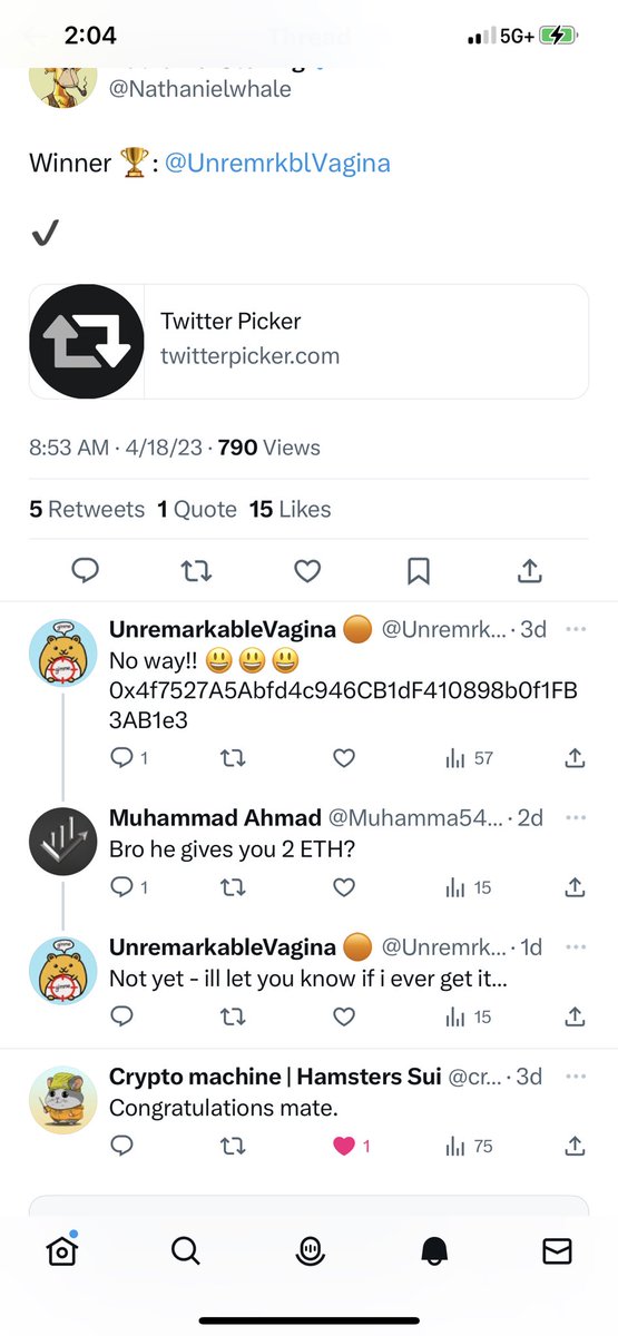 UnremrkblVagina's tweet photo. @p5yhoo @Nathanielwhale Scammer - i won he never sent https://t.co/HvWIZrr8CH