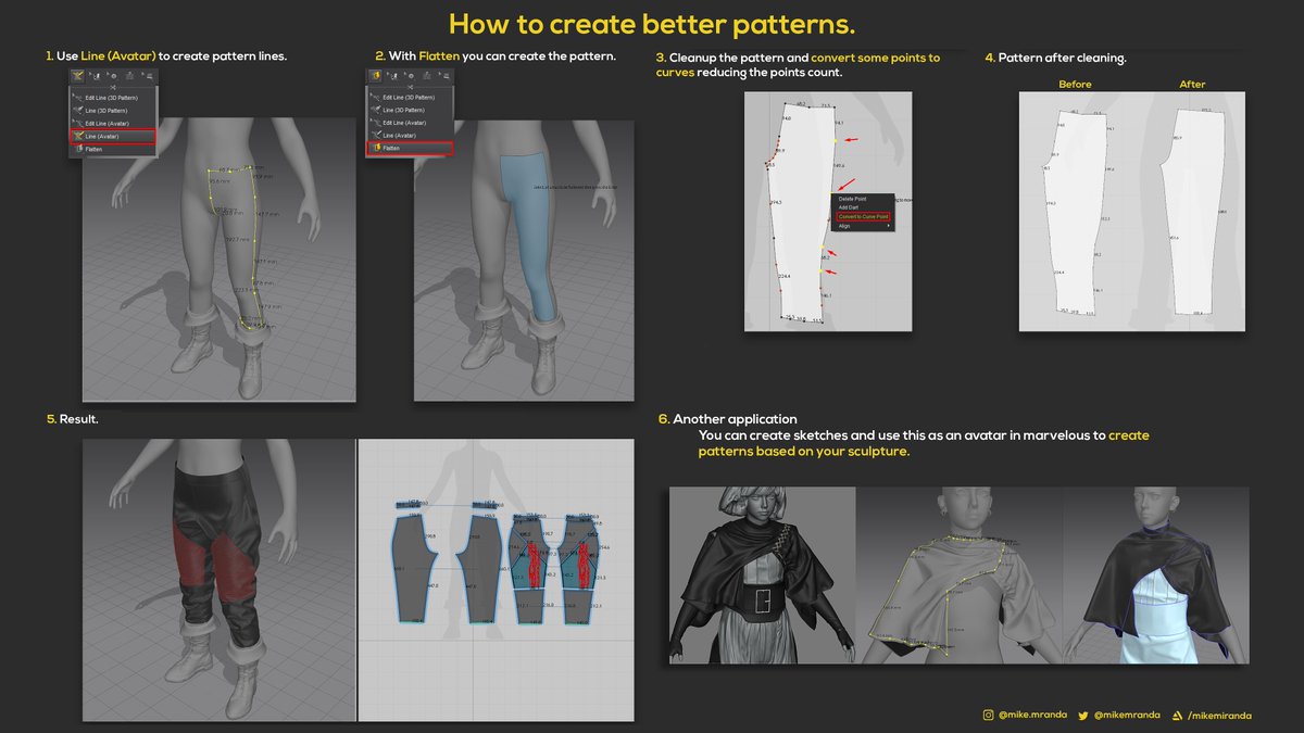 Simple marvelous tutorial, some people don't know this tools, I hope it can help.

This can be used in many situations, creating patterns much better and faster.

#marvelousdesign #tutorial #3Ddesign #fashiondesign #CGart #CharacterDesign