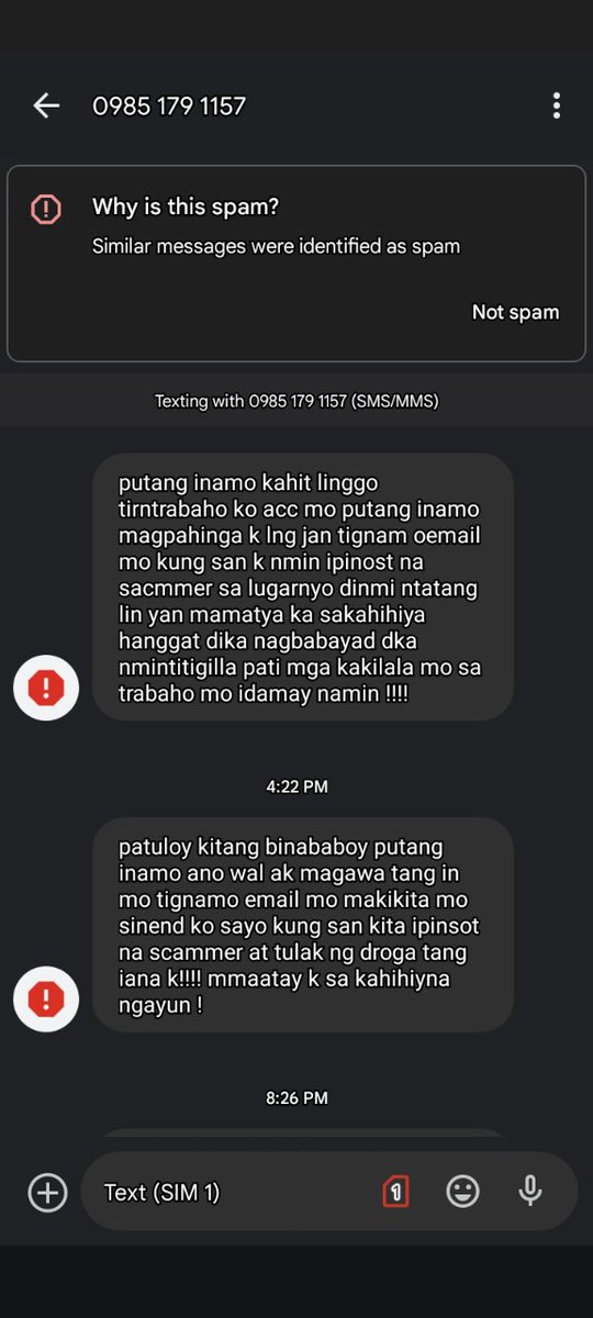 ynakateyna's tweet photo. ganyan sila mang-harassed!!!!! PesoCow!!!!!!!!
#FightOnlineLoanSharks 
#UOVM @senatePH https://t.co/XW3Qb69JCL