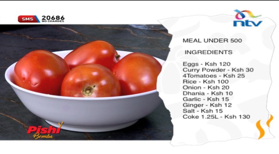 Today on #PishiBomba, we are making a meal on a budget, and <a href="/clare_karatu/">Clare Karatu</a> will work with KES. 500

What do you think she will be preparing?

<a href="/CocaColaAfrica/">CocaColaAfrica</a> <a href="/newmatickitchen/">Newmaticappliances</a>