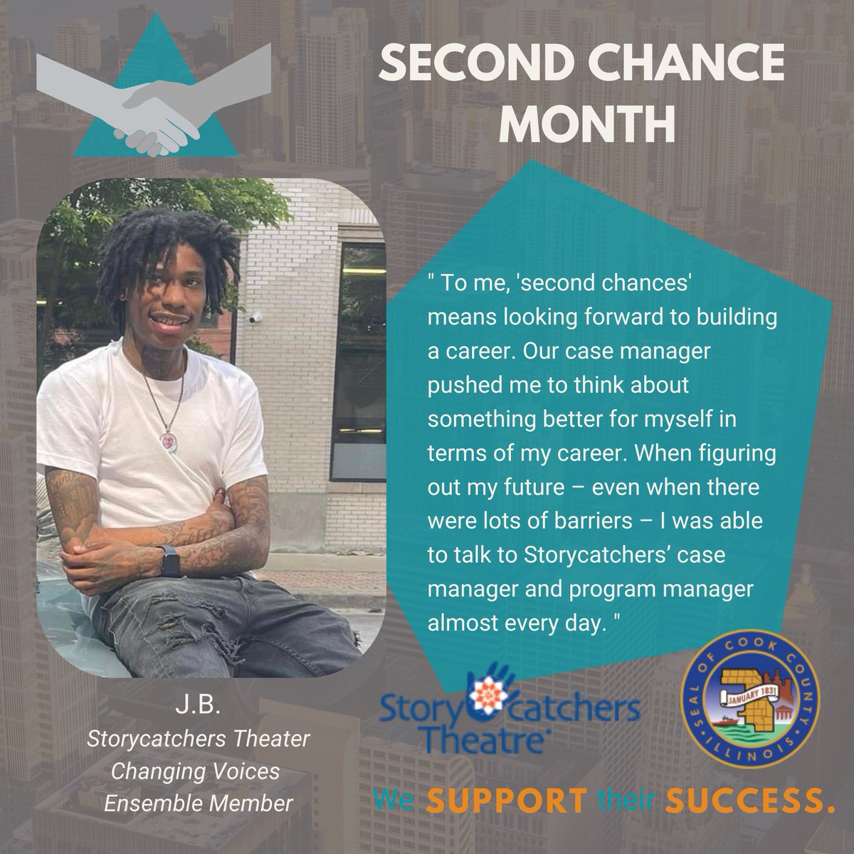 Thank you, Cook County, for closing out #SecondChanceMonth with us!

As a recipient of a 2022 Cook County Gun Violence Prevention and Reduction grant, we work with Chicago youth for an 8-month, post-release programming. We will be starting our next round of recruitment soon!