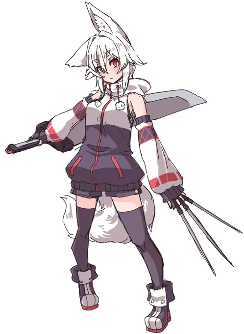 パーカー風衣装椛ちゃん 描きましてん