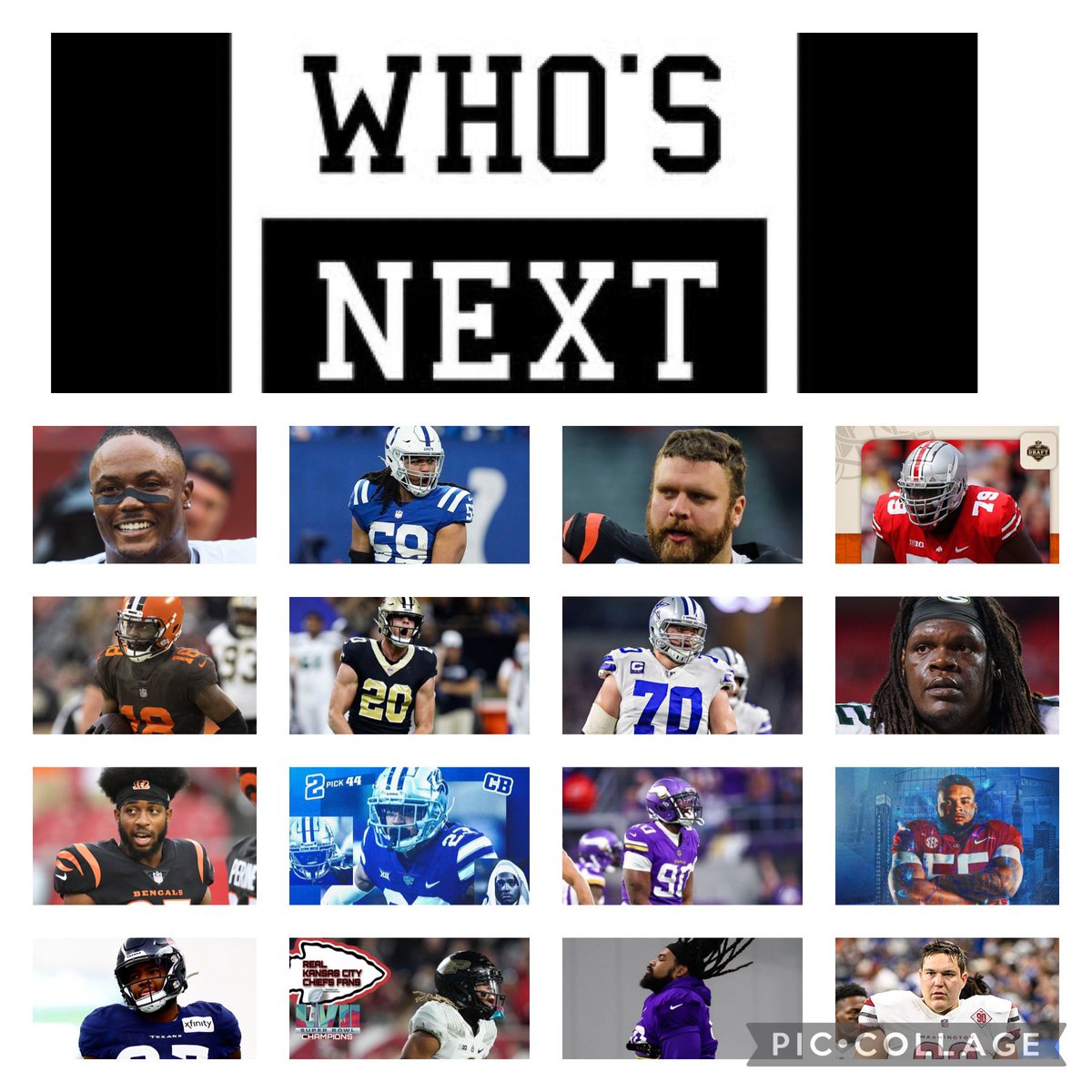 TevinStuddard's tweet photo. #NapFootballLeague 
2 WRs McLaurin, Bell
2 LBs McGrone, Werner
2 DBs Brents, Taylor
2 RBs Evans, Doaks
2 DL Otomewo, Day
6 OL Karras, D Jones, C Jones Z Martin, N Martin, Ekiyor
16 players 1 city #NapOrNothing https://t.co/5Z5Uod2Zsh