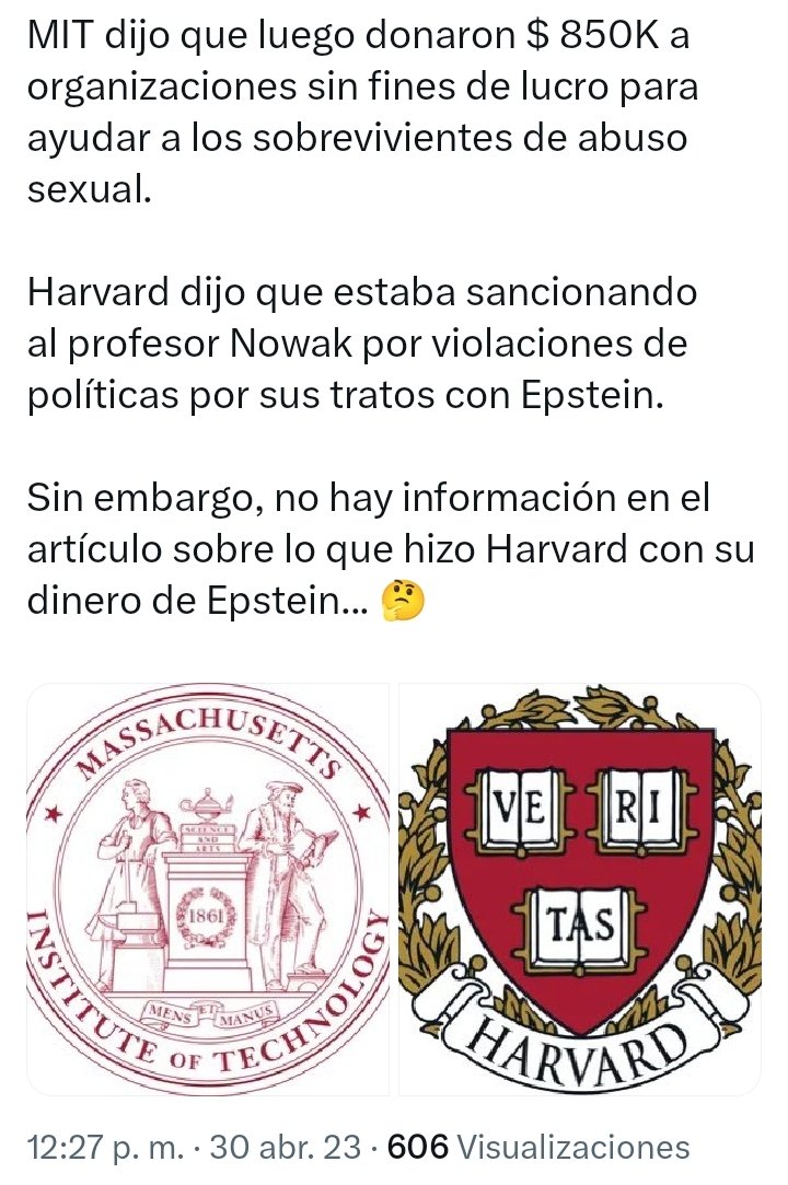 OVNIS_UFOs's tweet image. ⚠️#Jeffrey donaciones al #MIT