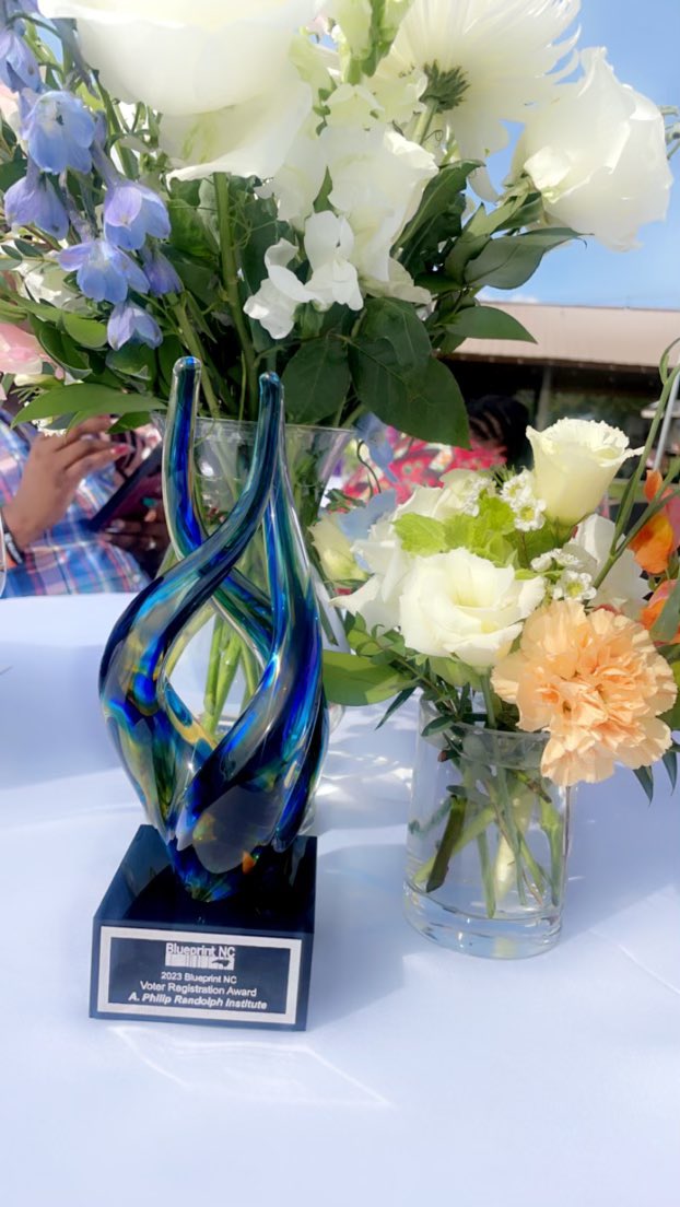 MecklerKristina's tweet photo. A few more pics from the Blueprint NC awards yesterday. We had an amazing time and met some absolutely amazing people. I am so proud of the work we do at NC APRI ! Thank you Blueprint NC for recognizing our work in voter registration!!
#ncapri #ncapref #blueprintnc https://t.co/LOcWbdspMb