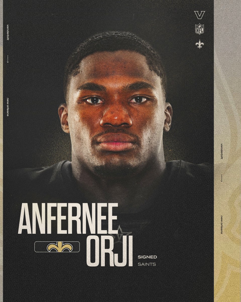 Next stop: New Orleans, La.

<a href="/AnferneeOrji/">Anfernee Orji</a> is heading to the <a href="/Saints/">New Orleans Saints</a>!

#AnchorDown | #DoresInTheNFL