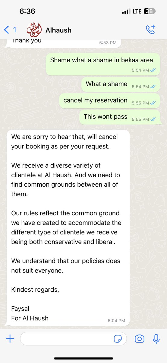 <a href="/al_haush/">Al Haush</a> resort (located in bekaa) seems ignorant about the meaning of diversity when they set a policy not  allowing #burkinis and send back a message about respecting diversity … what a shame!