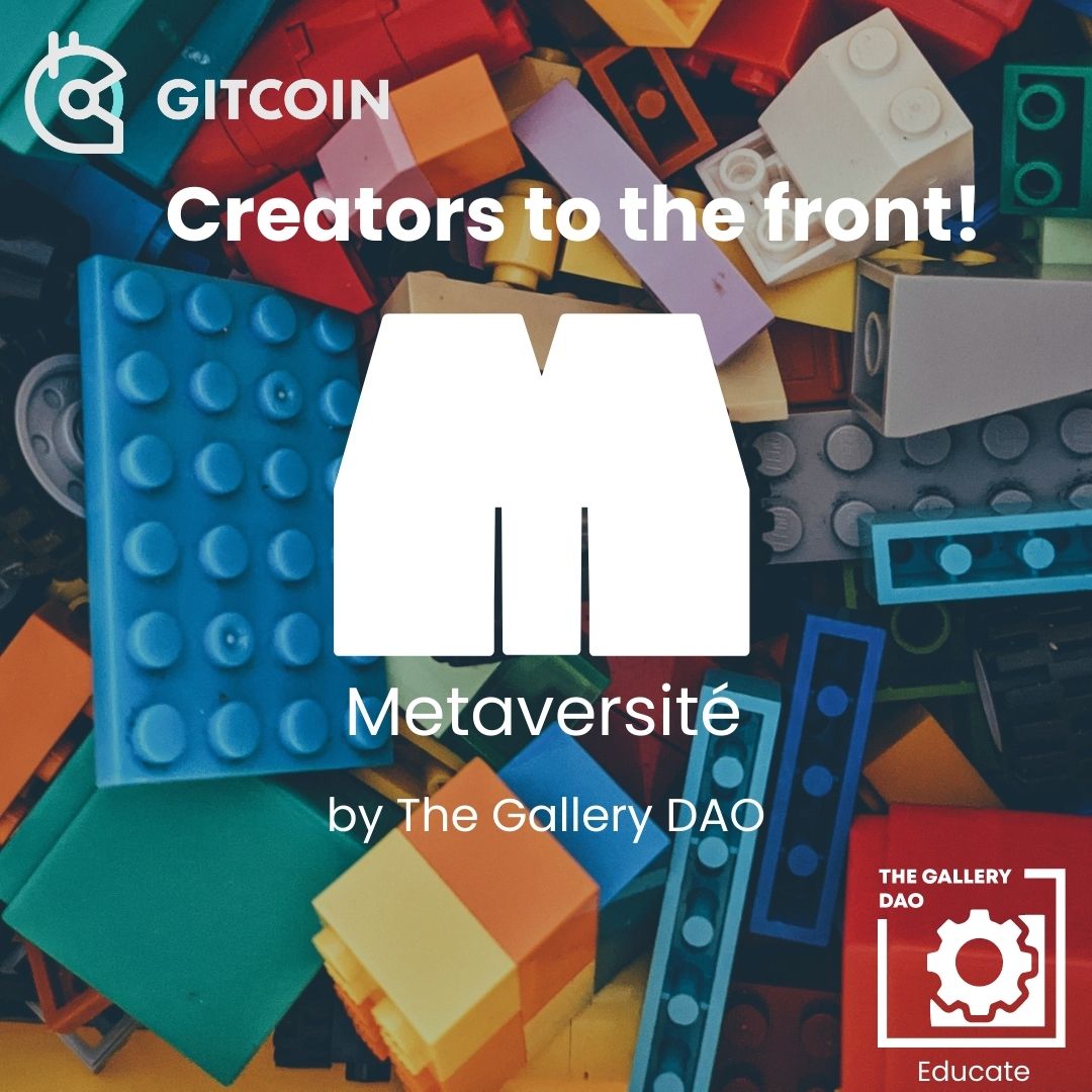 thegallerydao's tweet photo. GM 🖌  We're taking a look back at the first @themetaversite which brought creators and developers together in a collaborative environment. Contributions this #gitcoinbeta round will go to support this project, which is one of our key activities: https://t.co/SNp3lyiPpr https://t.co/MH9jtMx2Bb