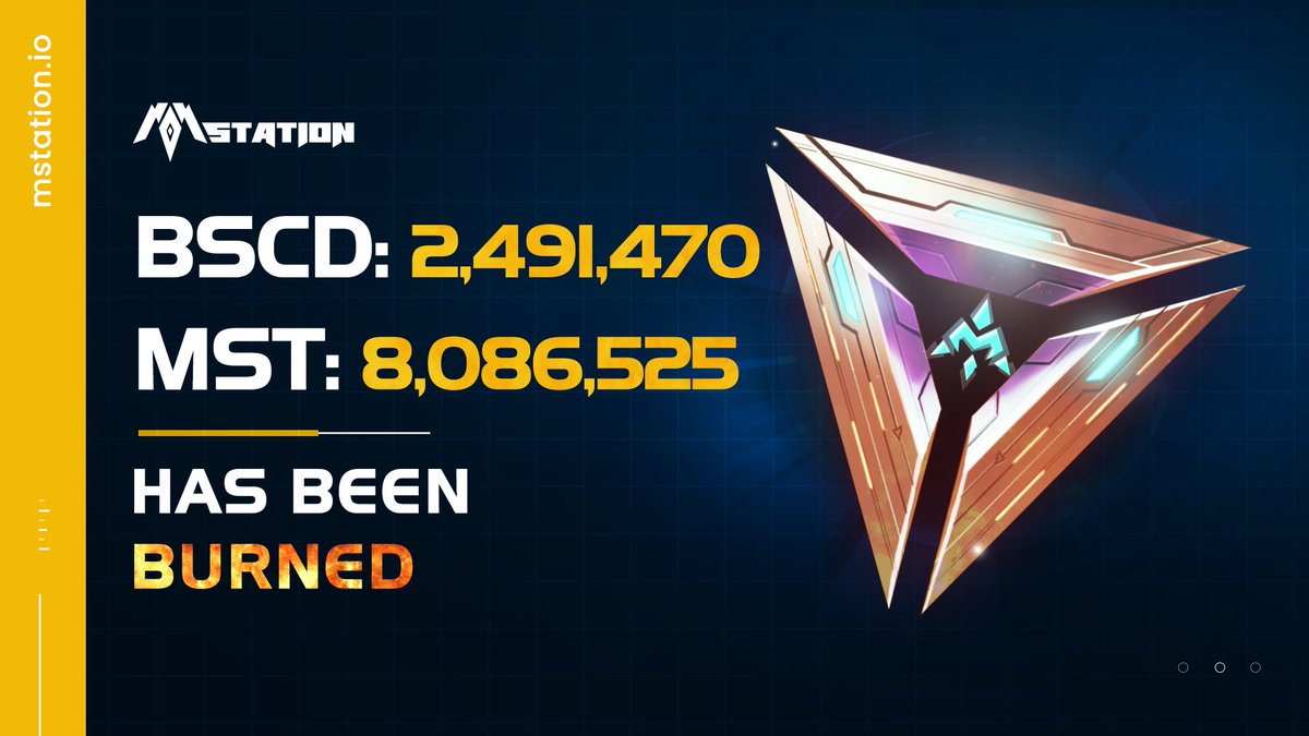 🔥 2,491,470 $BSCD HAS BEEN BURNED 🔥

🔥 MStation has completed the monthly BSCD tokens burning. Now the total supply is: 64,499,309 BSCD.

⏩Detail: t.me/mstation_offic…
#BSCS #metaverse #gamefi #P2E #MStation #BSCD