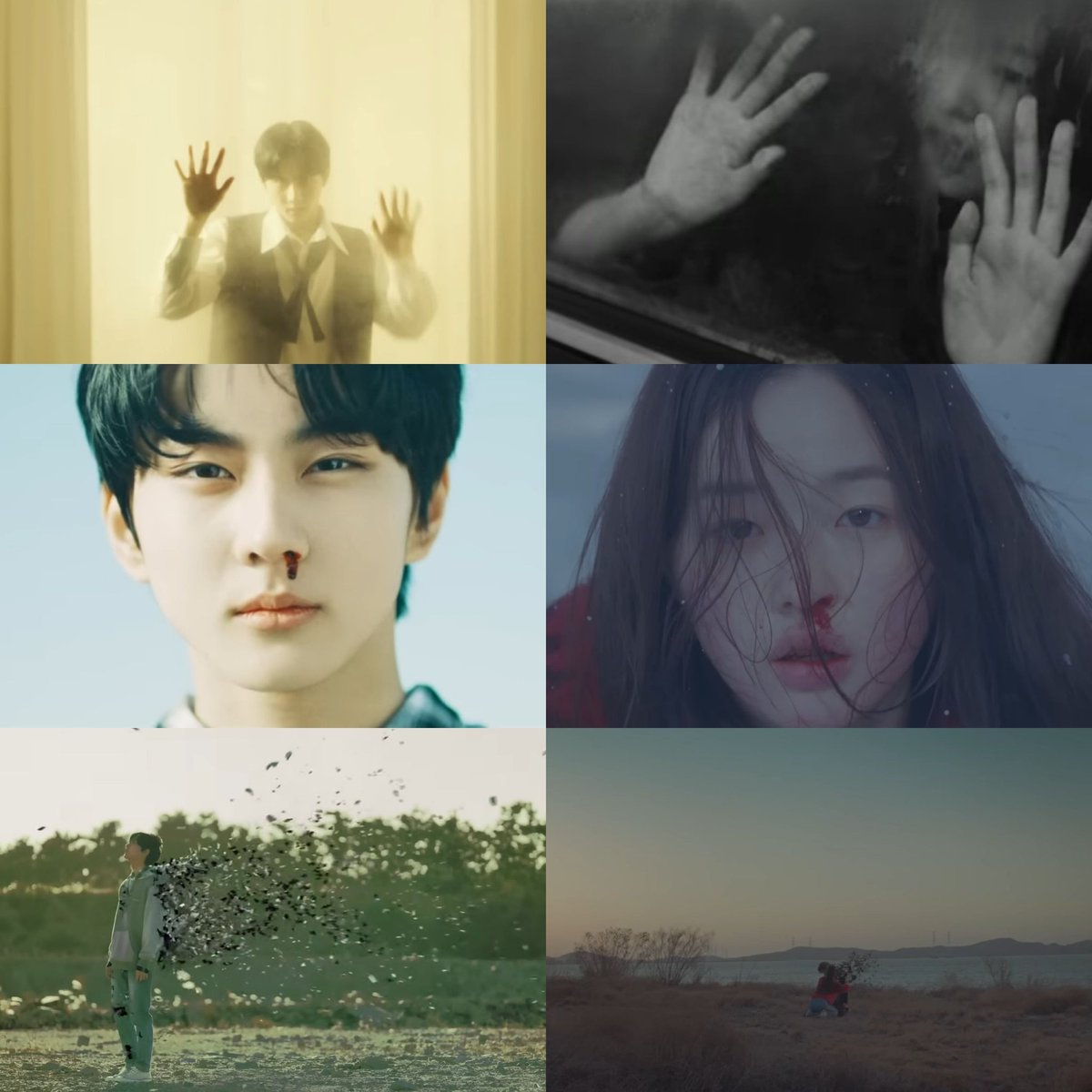 nrkdaily's tweet image. everything that happened in jungwon in given-taken, happened to sooha in dark blood.