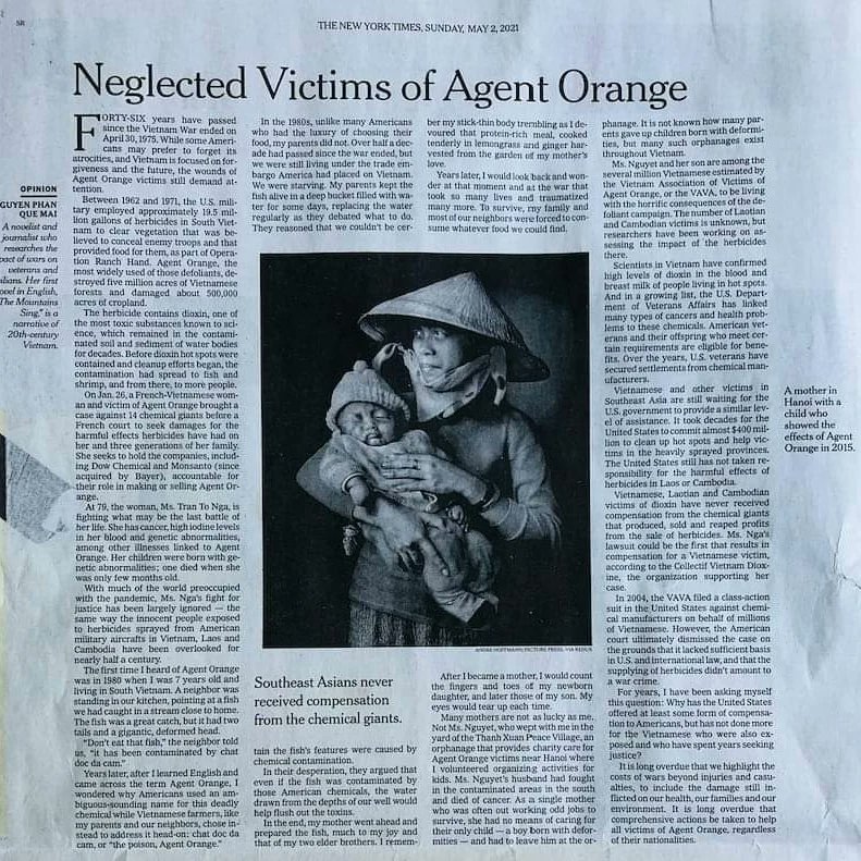 nguyen_p_quemai's tweet image. Today, 30 April 2023 marks the 48th anniversary of the end of the Việt Nam War. Yet the war still goes on for millions of innocent civilians in Việt Nam, Laos and Cambodia. I continue to call for compensation and justice for victims of Agent Orange
nytimes.com/2021/04/30/opi…
