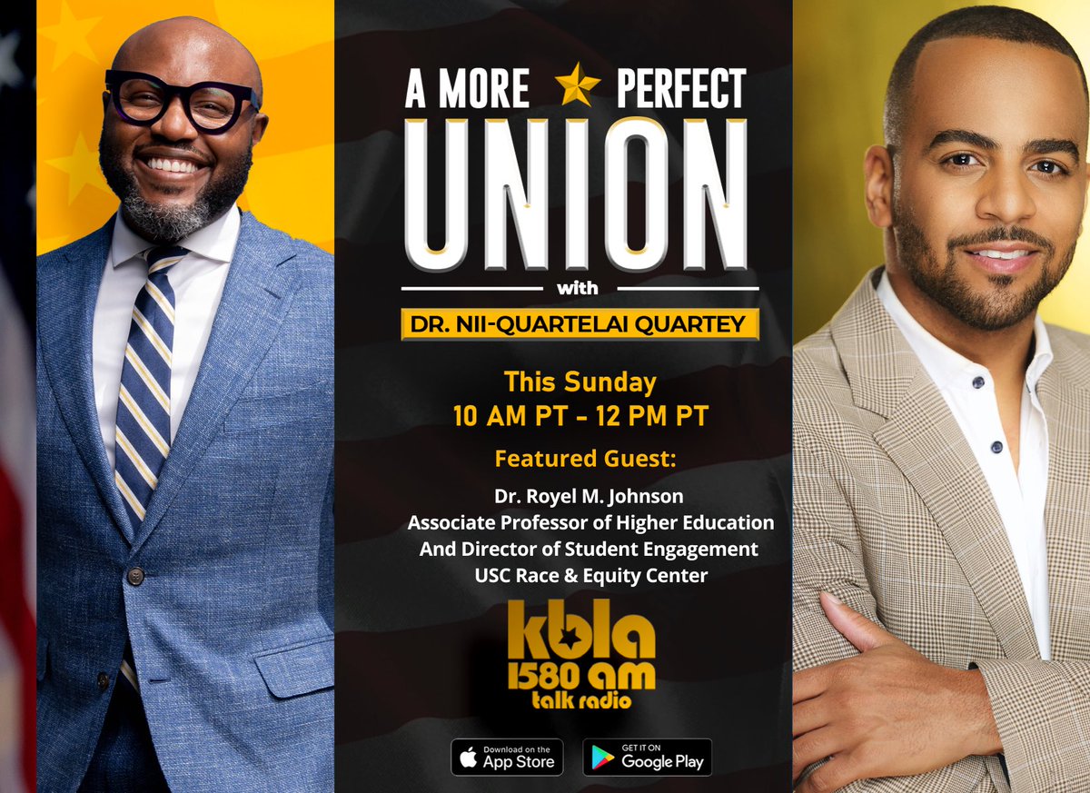 drniiquartelai's tweet photo. THIS SUNDAY 😎 … If you thought Diana Ross’s performance gave you everything you need to ease on down the road at @thegrio’s #WHCD23 AFTER PARTY, don’t miss todays episode of “A More Perfect Union” with @drniiquartelai featuring @DrScorza &amp; @royeljohnson on @kbla1580 #IYKYK https://t.co/XmdxyWXkDw