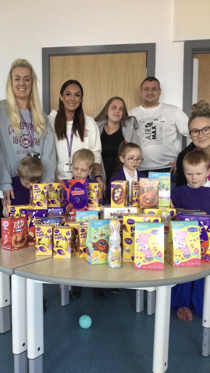 Thank you to Carl Hirst from The Royal Standard, Whitehaven,  &amp; their fabulous fund raising customers. Carl &amp; Jo visited ourLakes department recently with Easter eggs for pupils. And this bank holiday weekend their customers raised an amazing  £1500 by holding a race night. 👏🏻 👏🏻