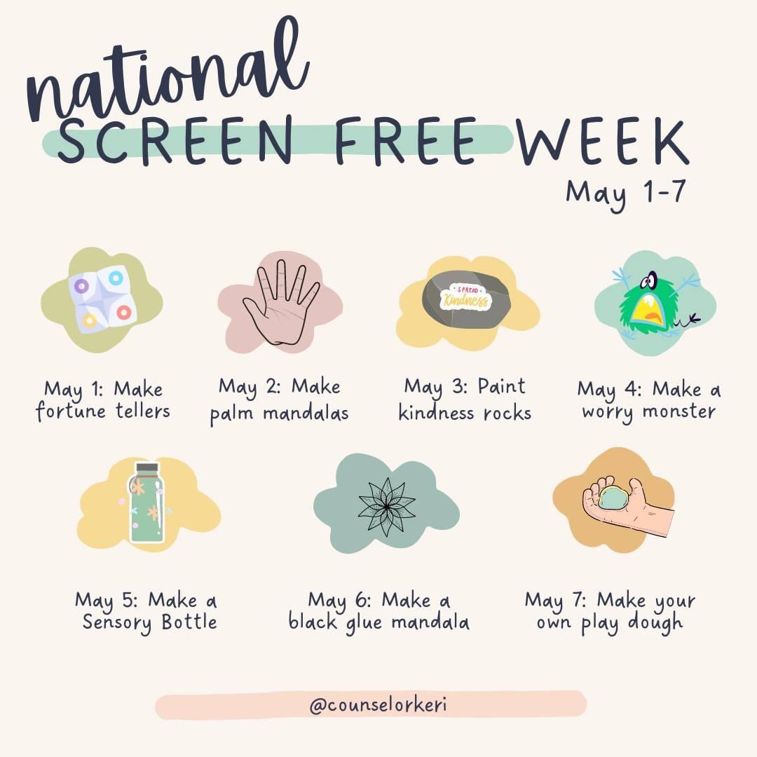 VaughanGuidance's tweet photo. Heading into Mental Health Awareness Month, and this is the perfect way to kick if off: screen free! 🧠❤️#MentalHealthAwareness @MulcaheySchool @Taunton_Schools https://t.co/GRaptwNG7k