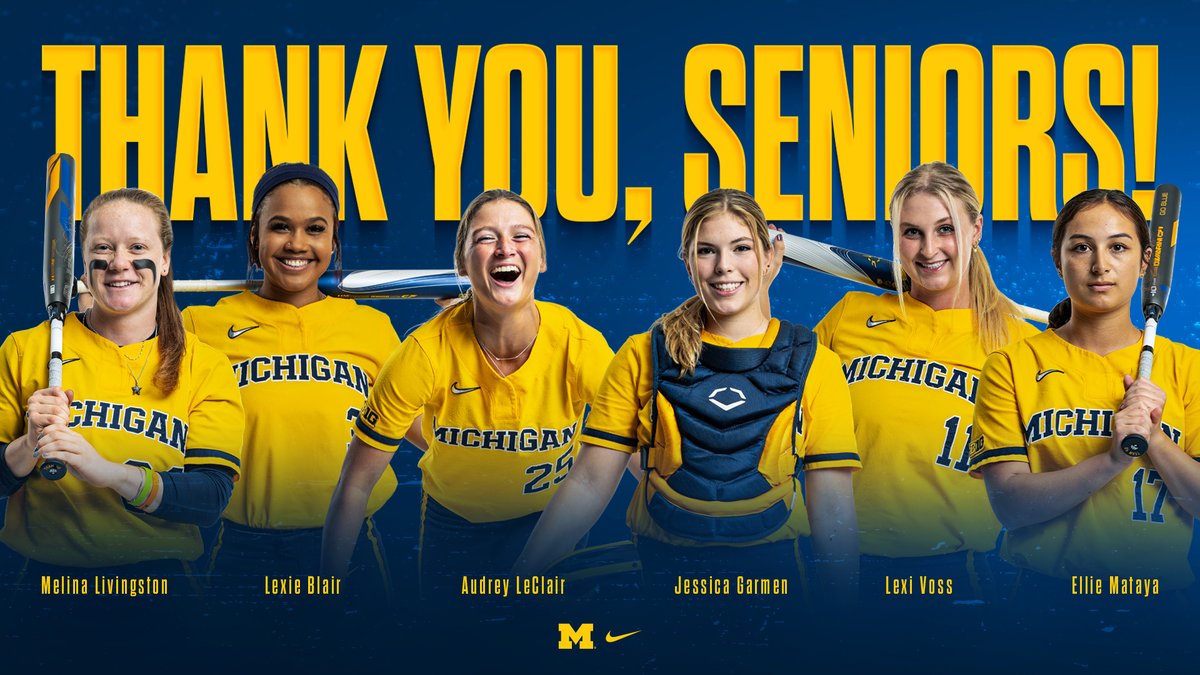 umichsoftball's tweet photo. Celebrating our seniors today! #GoBlue https://t.co/7zkN3cCtLF