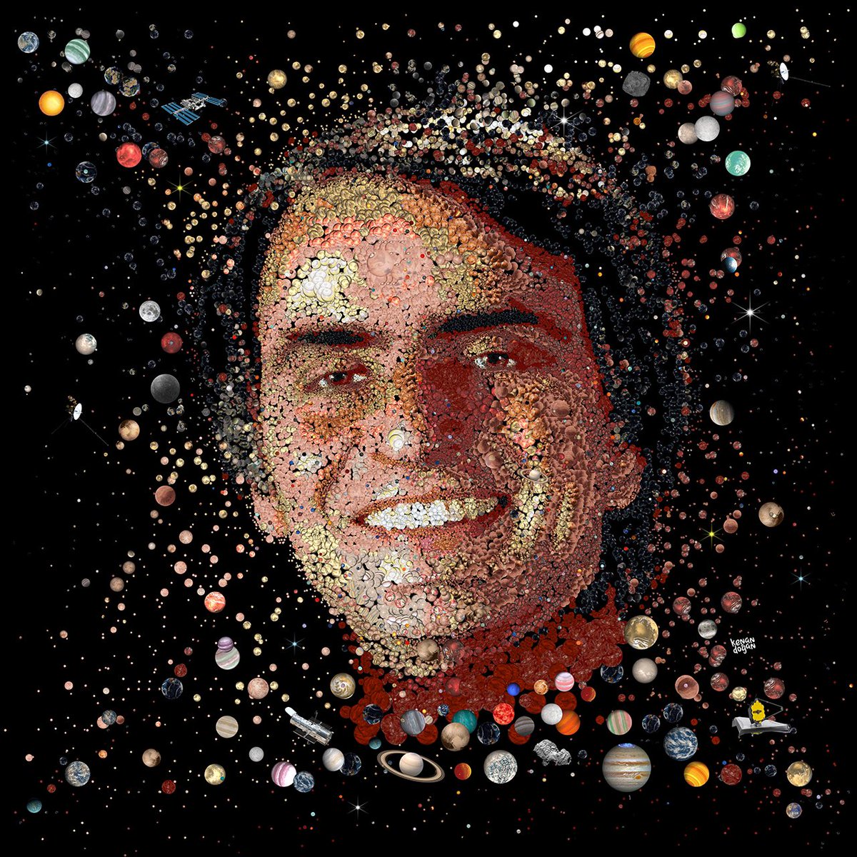 kenandoganart's tweet photo. Cosmic Dream: Carl Sagan https://t.co/BUS50xITbI