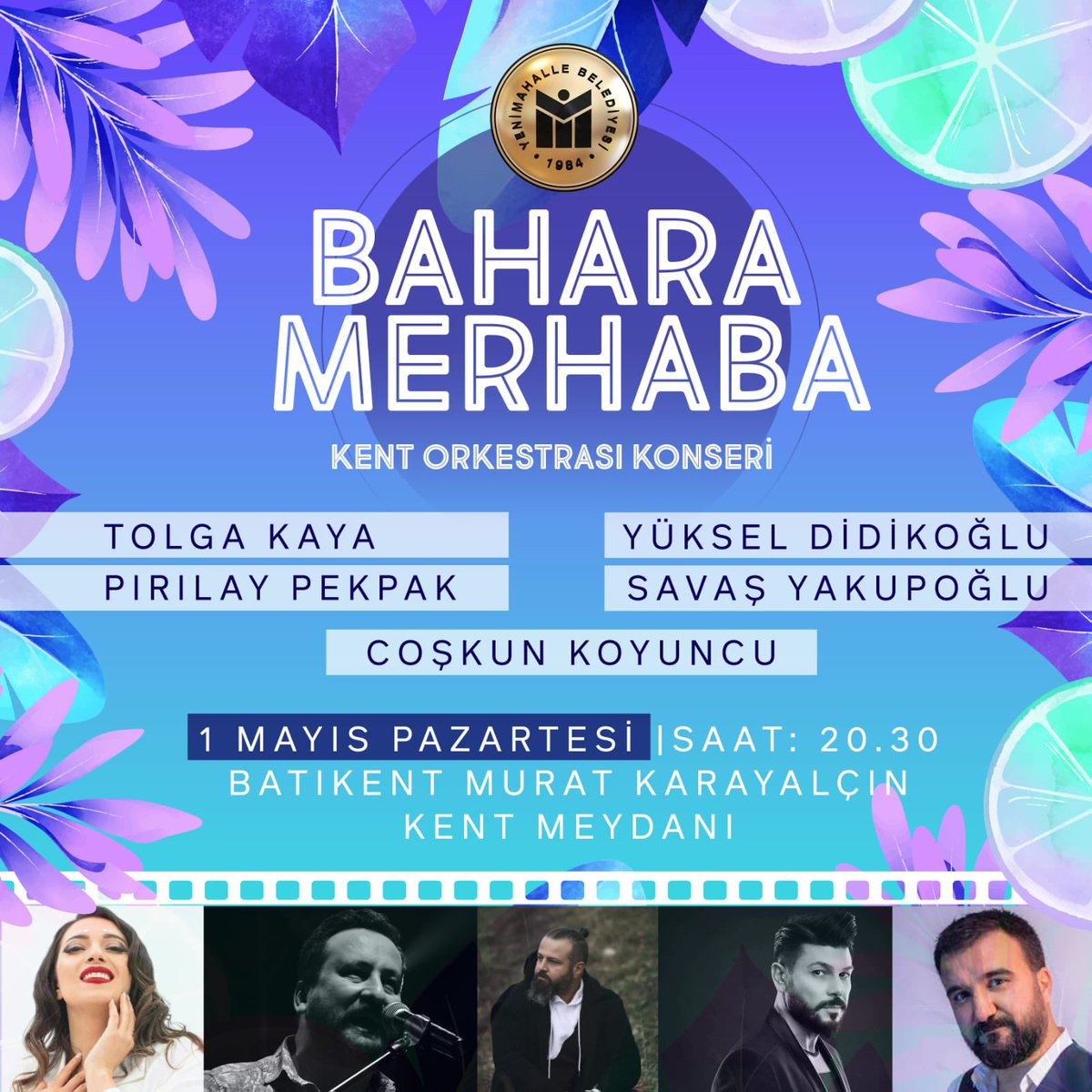 Yarın 20.30’da Batıkent Murat Karayalçın Kent Meydanında düzenleyeceğimiz “Bahara Merhaba Kent Orkestrası” Konserine davetlisiniz.