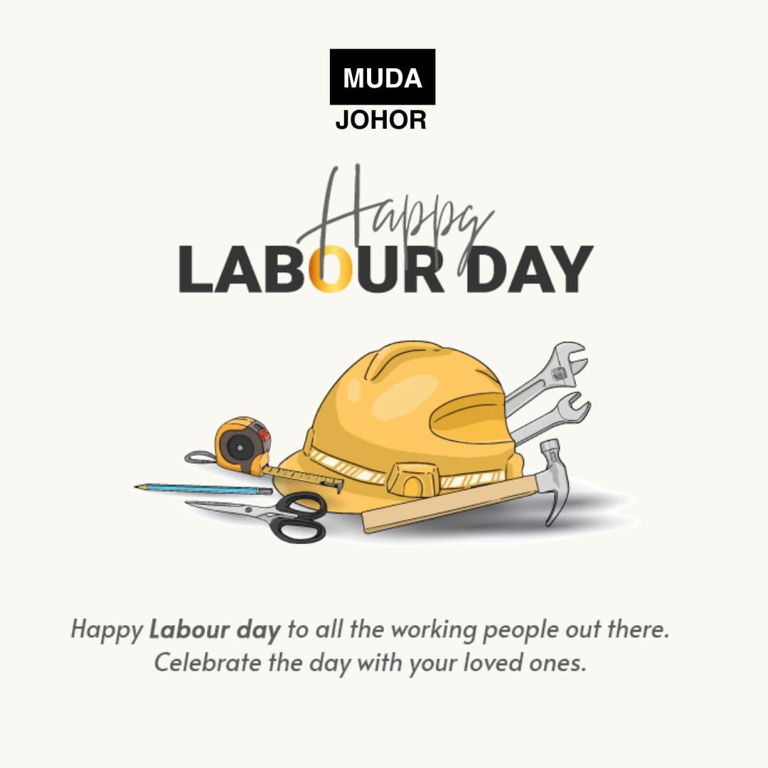 muda_ip's tweet photo. Happy Labour day to all the working people out there.
Celebrate the day with your loved ones.
Selamat Hari Pekerja Dari Muda! #mudaiskandarputeri https://t.co/LjeYkfG9gk