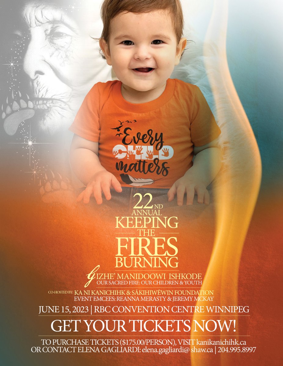 This yr's Keepers of the Fire are instrumental in preserving language, culture, ceremony, traditions. They work in community, supporting members, working on solutions, giving unconditionally. Join us on June 15th <a href="/RBCConvCtreWpg/">RBC Convention Centre Wpg</a> to honour their work: 🎟️bit.ly/3XgdoAE