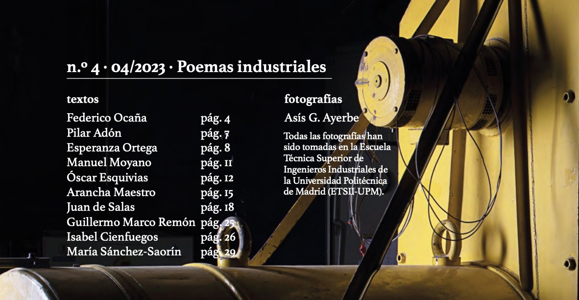 [2/3] Las colaboraciones literarias están firmadas por <a href="/FedericoOcana/">Federico Ocaña</a> , #PilarAdón, #EsperanzaOrtega, #ManuelMoyano, <a href="/OscarEsquiviasG/">Óscar Esquivias</a> , #AranchaMaestro, <a href="/Juan_de_salas/">Juan</a>, <a href="/gmarcoremon/">Guille</a> #IsabelCienfuegos y <a href="/msaorin_/">María Sánchez-Saorín</a> ¡Casi nada! Estamos muy contentos y orgullosos del resultado