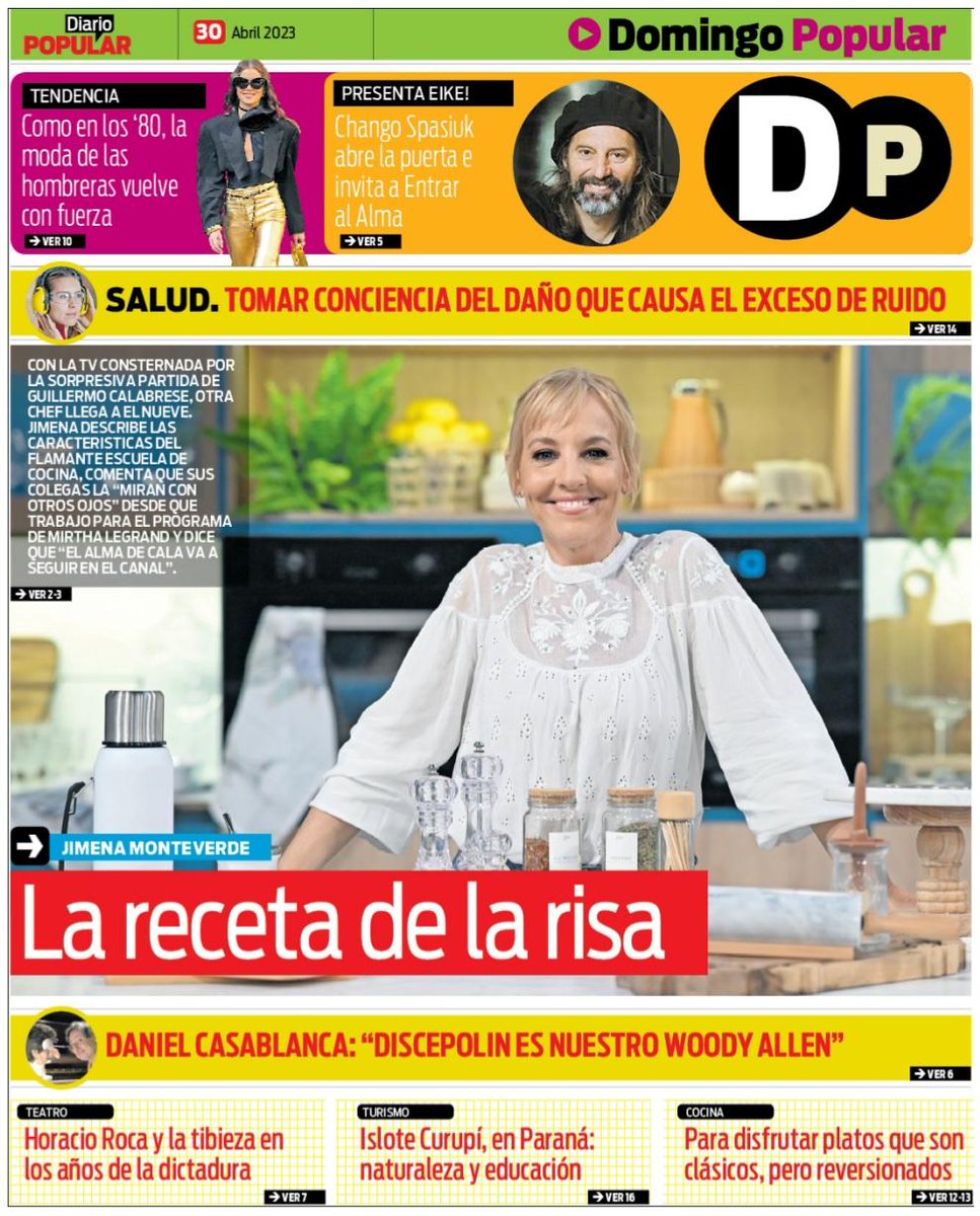 KarimGonzalz's tweet photo. HOY- Mi Nota de Tapa #SupleDominical #DiarioPopular @populardiario
#JIMENAMONTEVERDE @jimenacocinaok
*#Larecetadelarisa
*Quiere repartir alegría y secretos de cocina
#EscuelaDeCocina @canal9oficial @Prensa_Kuarzo https://t.co/vsvR318Fuu