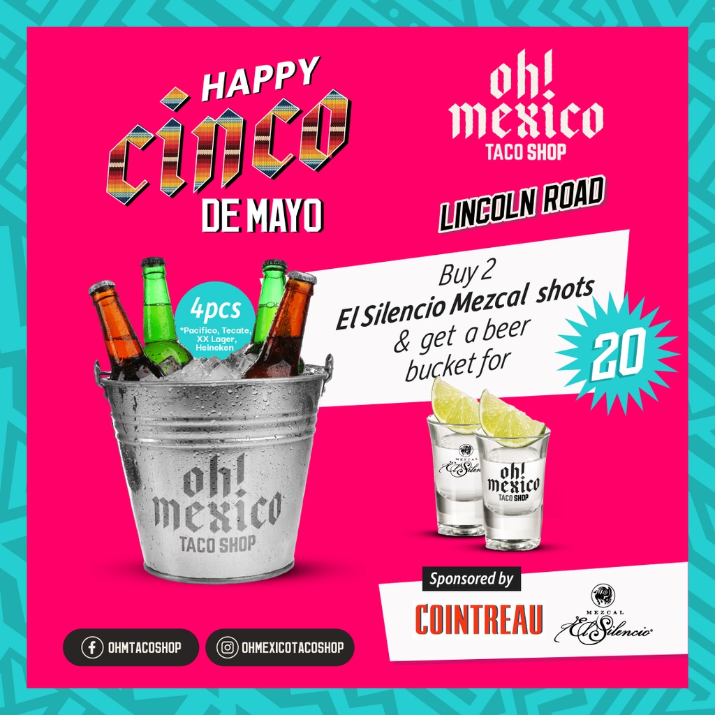 ohmtacoshop's tweet photo. It's almost time for a fiesta! 🎉🎊Get ready for an unforgettable Cinco de Mayo celebration at Taco Shop! 🌮 

𝗟𝗶𝗻𝗰𝗼𝗹𝗻 𝗥𝗼𝗮𝗱⁠
🇲🇽 Mezcal @elsilencio Specials⁠
🍻 Beer Buckets⁠
🤠 Mariachis 2:30 pm to 4:30 pm⁠
🎧️ Live Dj 7 pm to 11 pm⁠
⁠ https://t.co/7Te2aVH8yr