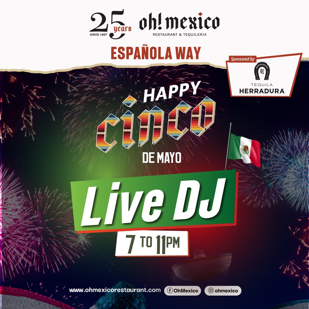 ohmexicomiami's tweet photo. Celebrate Cinco de Mayo with a fiesta full of Tequila, flavor, and fun! 🎊🪅 ⁠
⁠
𝗘𝘀𝗽𝗮𝗻𝗼𝗹𝗮 𝗪𝗮𝘆⁠
🇲🇽 @herradurateq Especials⁠
🍻 Beer Buckets⁠
🎧️ Live Dj 7 pm to 11 pm⁠
⁠ https://t.co/3muGp0HRSy