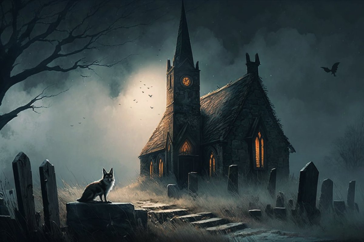 1/ Have you ever heard of the Church Grim? This spectral hound from northern European mythology guards churchyards and warns of impending death. #ChurchGrim #Mythology #Folklore
