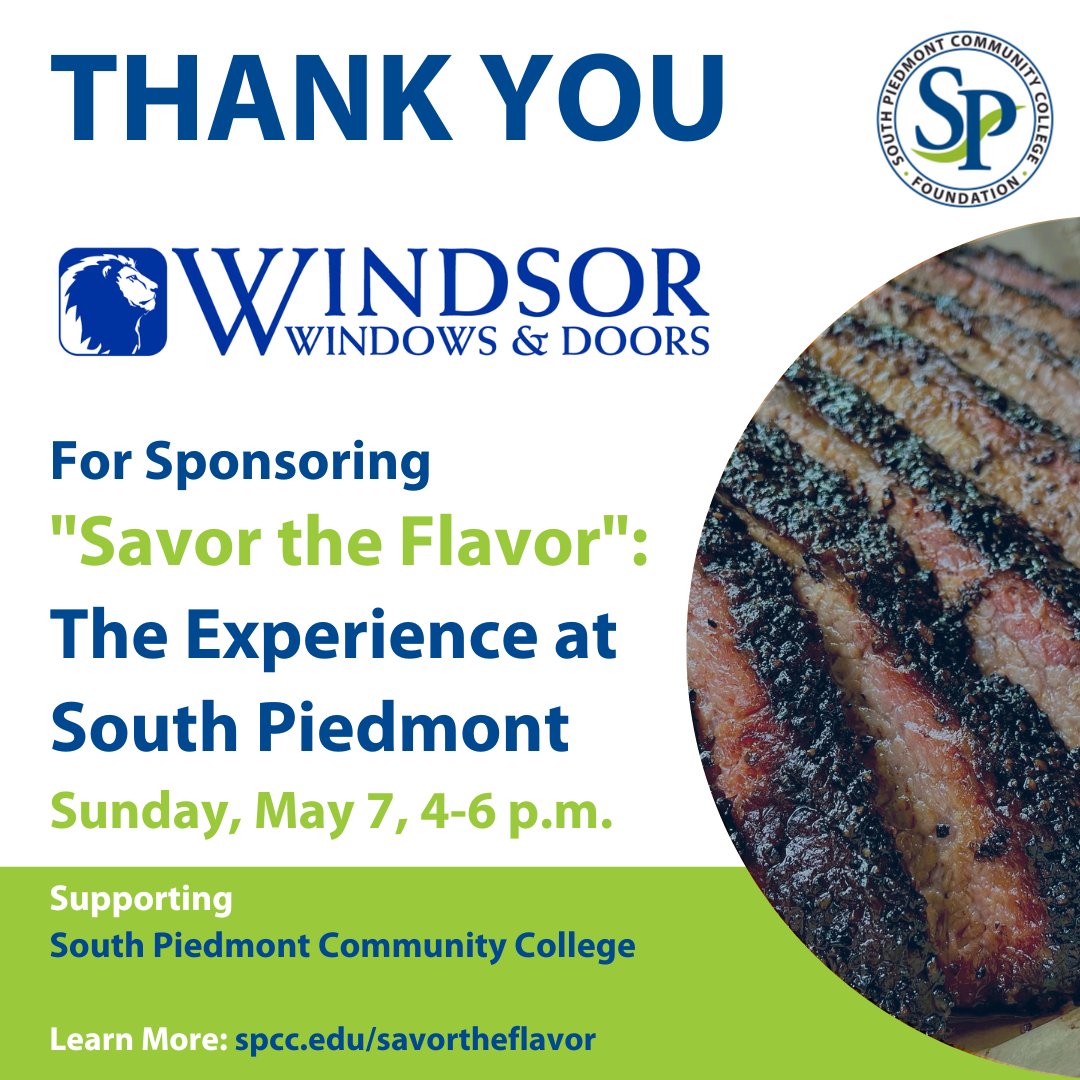 South Piedmont CC on Twitter "Thank you to Windsor Windows and Doors