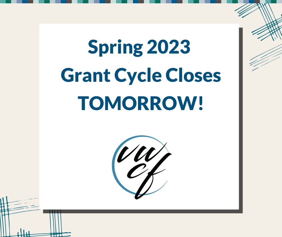 VWCF1925's tweet photo. This is your last chance to apply for the Spring Grant Cycle! Apply now at
https://t.co/nrsROXSkrn https://t.co/voRWgrD6H5