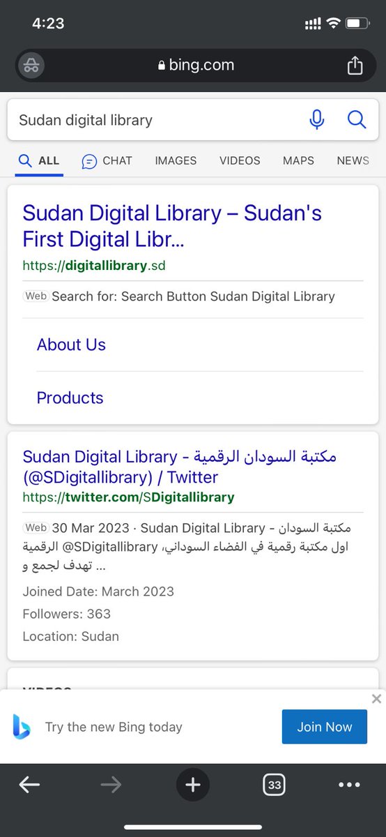 SDigitallibrary's tweet photo. في مدة قياسية مكتبة السودان الرقمية تضاف لgoogle index لتظهر في مقدمة البحث. 
على كل من 'bing, duckduckgo and chrome'.
#حنبنيهو https://t.co/ypx9Mb8D81
