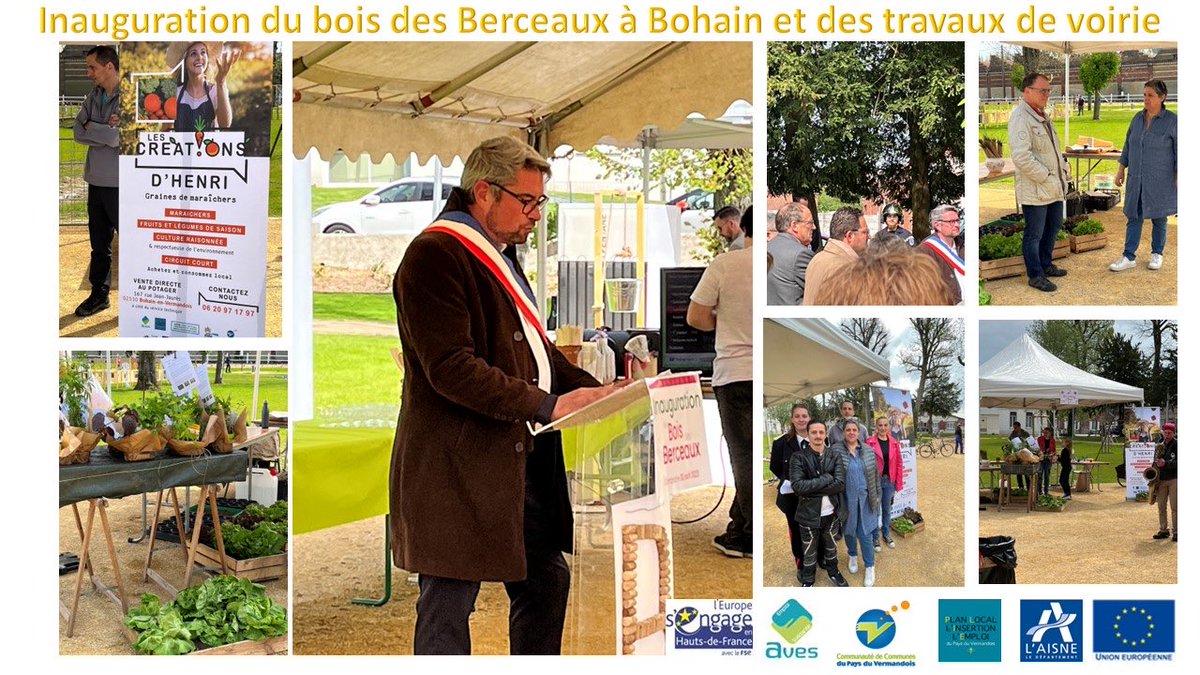 plievermandois's tweet image. Très belle inauguration aujourd’hui de la transformation du Bois des Berceaux et de la rue attenante. L’occasion pour monsieur le Maire Président du ⁦@plievermandois⁩ et conseiller départemental de l’Aisne de rappeler la mobilisation systématique de #clause insertion 👏