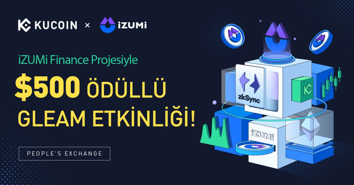 KuCoin Türkiye (@kucointurkey) on Twitter photo 👉 #KuCoin Türkiye ile <a href="/izumi_Finance/">iZUMi Finance | #iZiSwap</a> Etkinliği'ne Katılın! $500 Ödül! 🥳
1️⃣RT
2️⃣Yoruma "Katıldım" yaz
3️⃣Gleam'de koşulları tamamla 👇
gleam.io/og6N0/izi-turk…
$IZI #iZUMi 👉 #KuCoin Türkiye ile <a href="/izumi_Finance/">iZUMi Finance | #iZiSwap</a> Etkinliği'ne Katılın! $500 Ödül! 🥳
1️⃣RT
2️⃣Yoruma "Katıldım" yaz
3️⃣Gleam'de koşulları tamamla 👇
gleam.io/og6N0/izi-turk…
$IZI #iZUMi