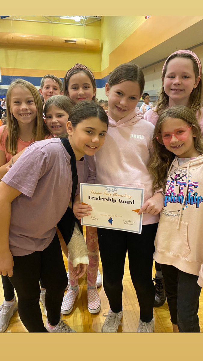 Our April leadership winner! She finds balance in and out of school and continues to be a leader and friend to all. 💜