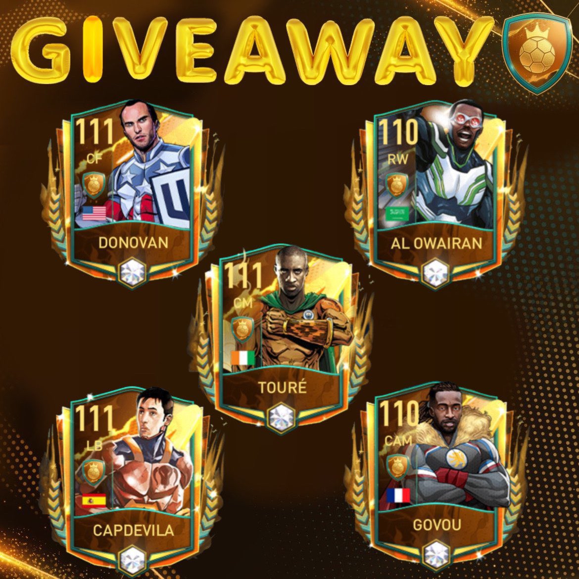 Nakata767's tweet photo. PRIME HEROES GIVEAWAY ! Big thanks to @EAFIFAMOBILE for sponsoring !

To enter:
• Follow @Nakata767 and @EAFIFAMOBILE
• Like and retweet
• Share your prediction of new Shape Shifters card (Player &amp; Position)

Winner (choose 1 special card) will be randomly chosen in 48h, GL ! https://t.co/iLKi4hDZ1d