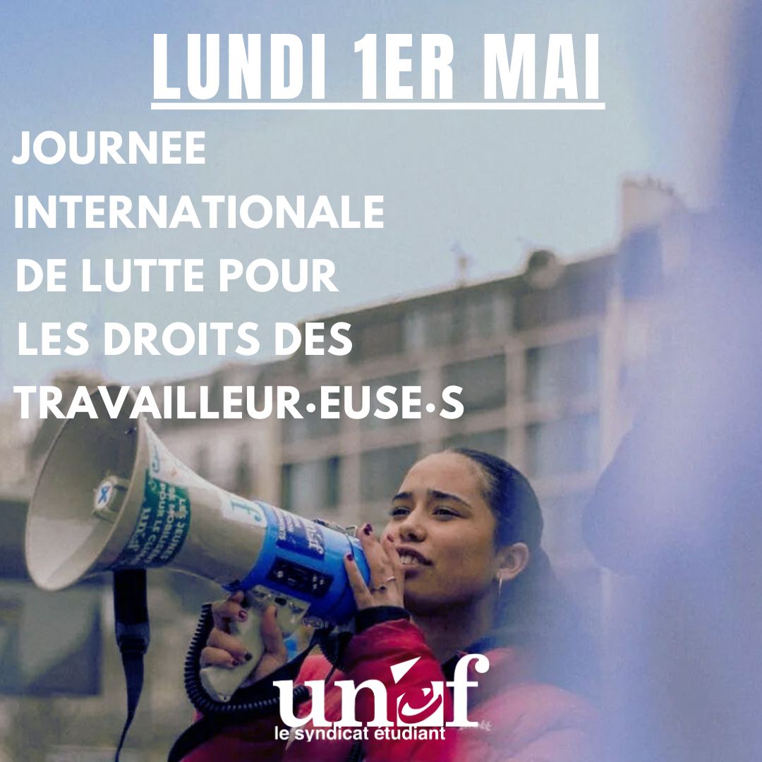 UNEF (@unef) on Twitter photo 🔥Demain c'est le #1erMai !
Contre <a href="/EmmanuelMacron/">Emmanuel Macron</a> et son <a href="/gouvernementFR/">Gouvernement</a> qui ne veulent rien entendre, soyons nombreux·ses dans les rues partout en France contre la #ReformeDesRetraites et lutter pour nos droits ! 👊
#1erMai2023 #64ansCestNon
📸 <a href="/Nils_Lepretre/">Nils Leprêtre</a> 🔥Demain c'est le #1erMai !
Contre <a href="/EmmanuelMacron/">Emmanuel Macron</a> et son <a href="/gouvernementFR/">Gouvernement</a> qui ne veulent rien entendre, soyons nombreux·ses dans les rues partout en France contre la #ReformeDesRetraites et lutter pour nos droits ! 👊
#1erMai2023 #64ansCestNon
📸 <a href="/Nils_Lepretre/">Nils Leprêtre</a>
