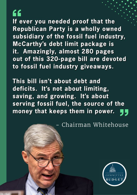 ActionDemocrat's tweet photo. Time to tell McCarthy and his employers at Chevron to take a hike
Turns out all his bluster and noise about cutting spending was just cover for more tax breaks for the billionaires..
Newsflash...Its always is!!!
#ResistanceUnited #wtpBLUE #DemCast #DemVoice1 #ProudBlue https://t.co/8J01vomsuP