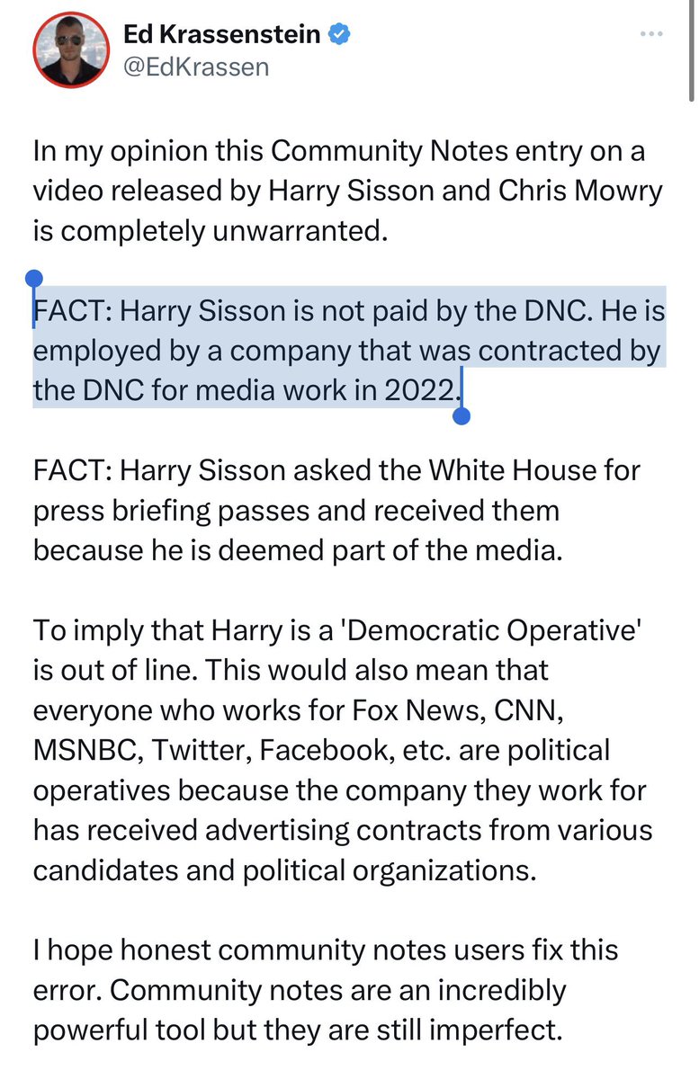 thevivafrei's tweet photo. “We haven’t received a dime from the DNC…” -@harryjsisson 

Yes, @edkrassan already clarified: You receive it from the company that pays you, who receives it from the DNC. While you use a Chinese spy-app to spread Democrat propaganda. 

Which makes you…

A liar. https://t.co/VMJhiW1Rbd
