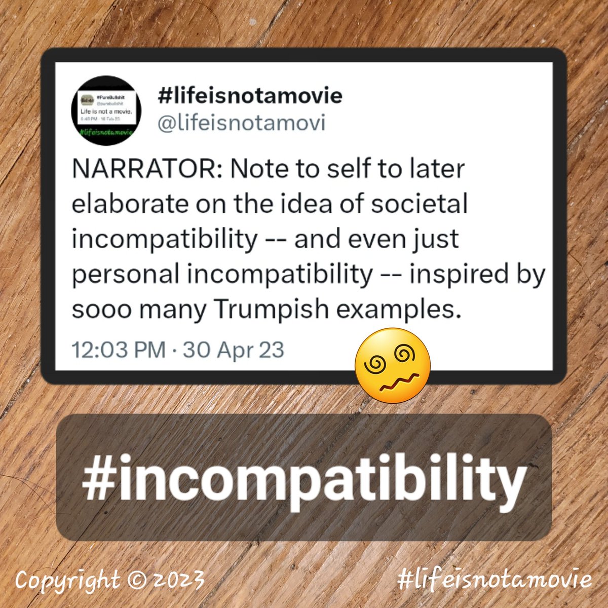 lifeisnotamovi's tweet image. #NoteToSelf #incompatibility -- Because... #lifeisnotamovie