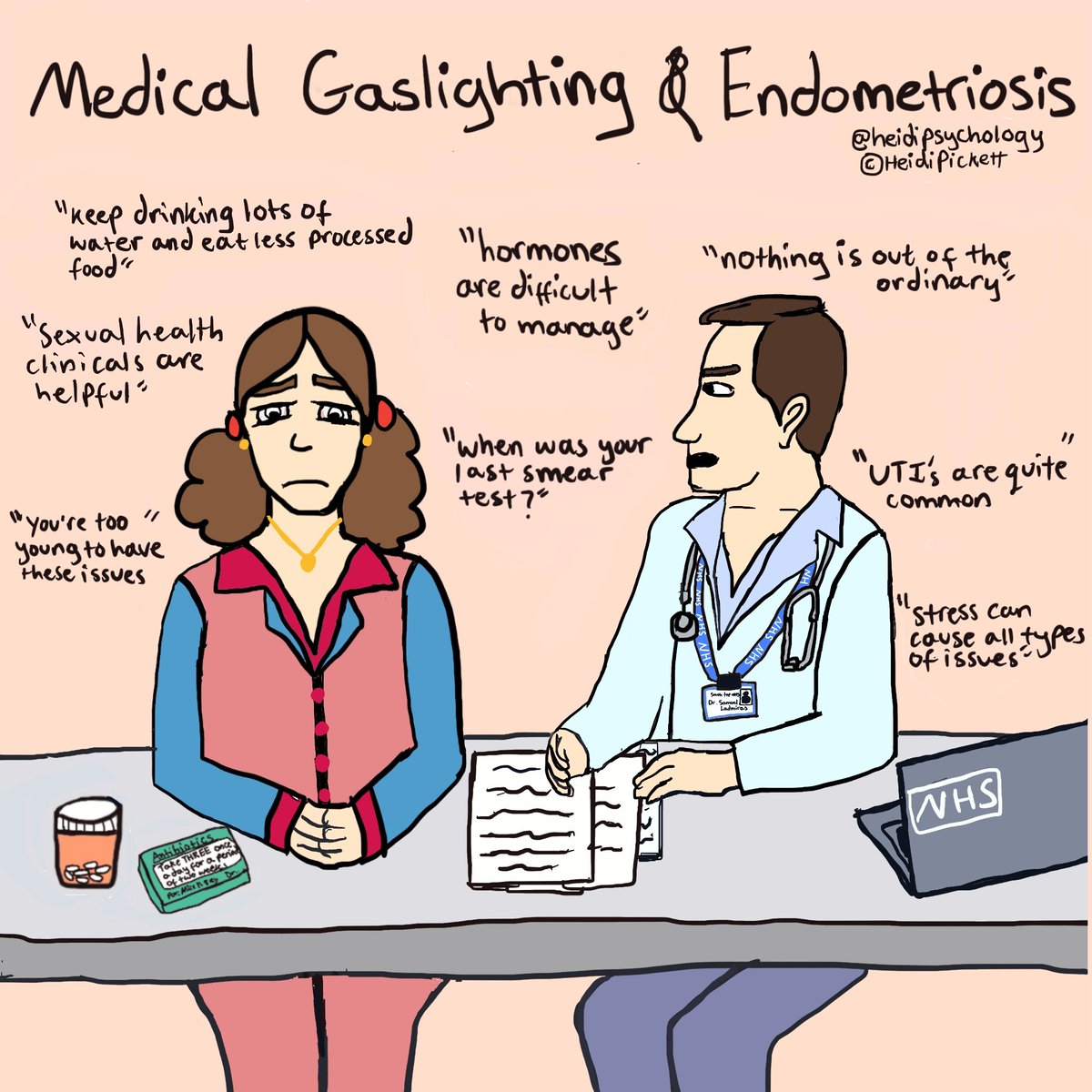 heidipsychology's tweet photo. It can take up to 10yrs before those battling with Endometriosis get the correct diagnosis and treatment. During that time medical gaslighting is very common ✍️🏽🤎 
#endometriosis #mentalhealth #WomensHealth #psychology https://t.co/zNydlNX5xG