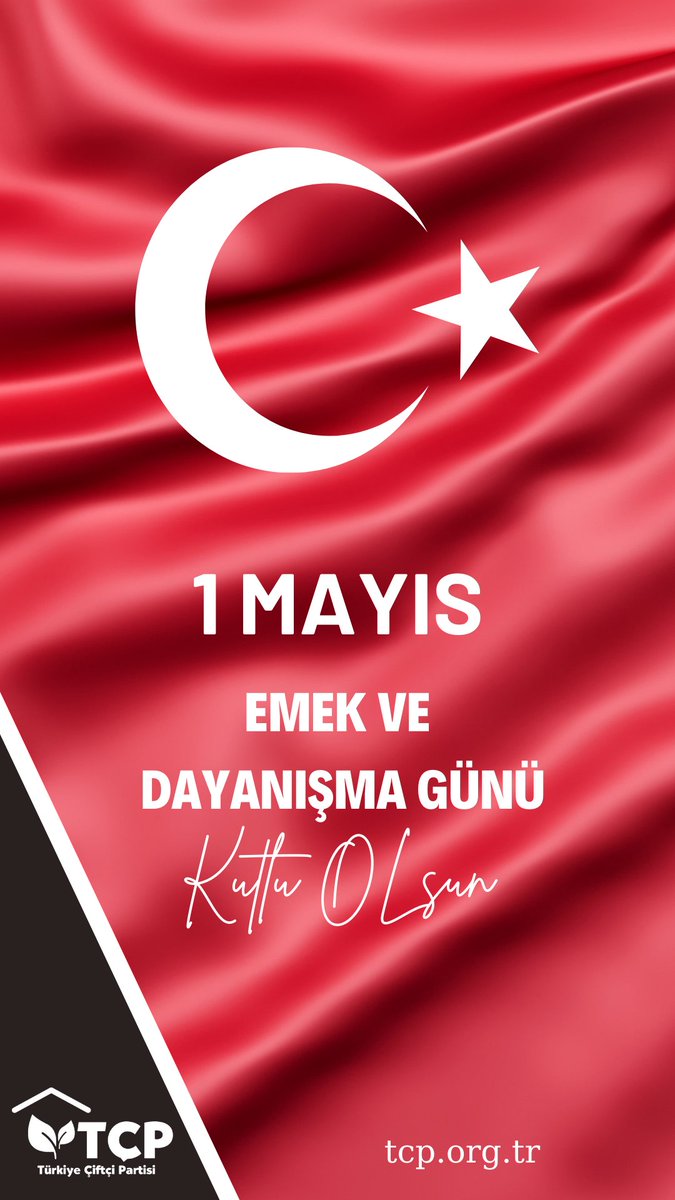 TCPartisi's tweet photo. #1Mayıs #EmekveDayanışmaGünü Kutlu Olsun... https://t.co/ZzZjFk1qrz