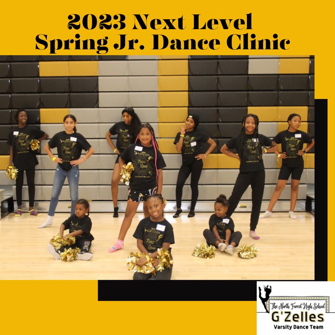 NFHSDance's tweet photo. What a fun day! The G’zelles Dance team held their first Dance Jr.  Clinic on Saturday! Dancers from ages 3-16  had fun getting instruction on technique, playing games, preparing for parade,  learning dance routines, and eating lunch!💛💛 https://t.co/8SrdkeiIaH