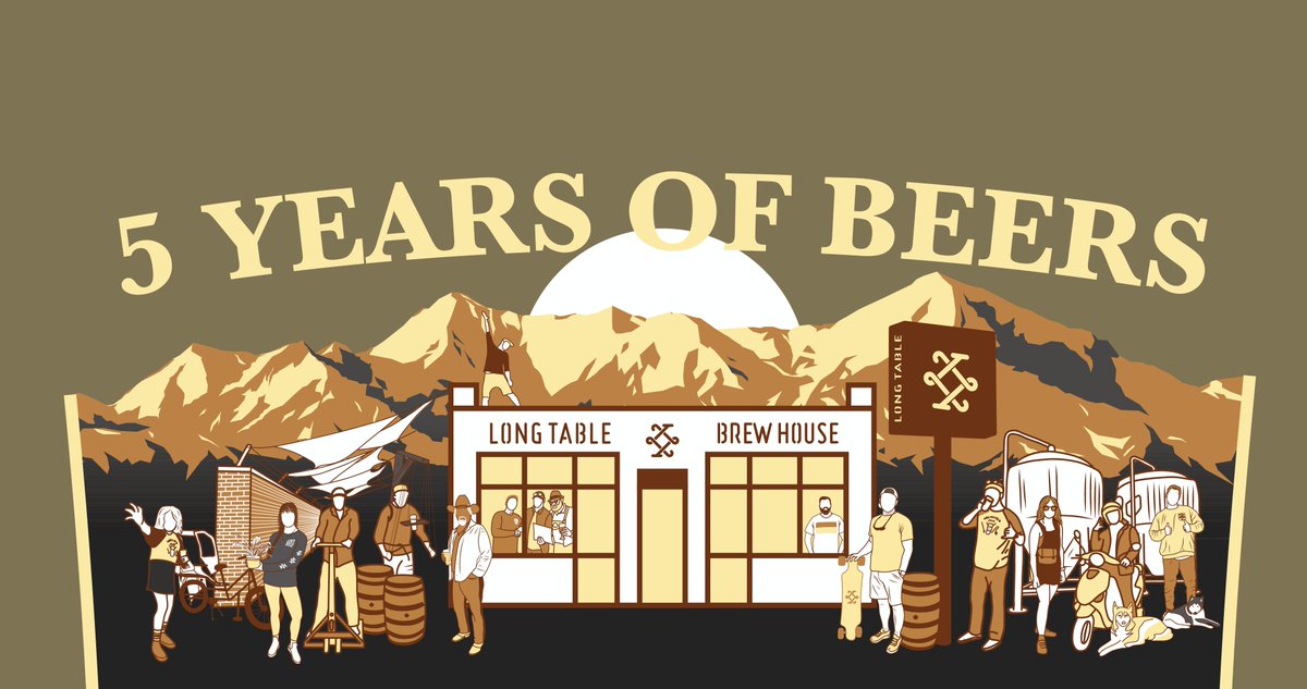 Cheers to Long Table Brewhouse's 5th Anniversary! Had an amazing time celebrating and even more excited to showcase our festival-inspired shirt design featuring their beer creations and community moments from the past 5 years. 🎉👕

behance.net/gallery/169533… #GraphicDesign