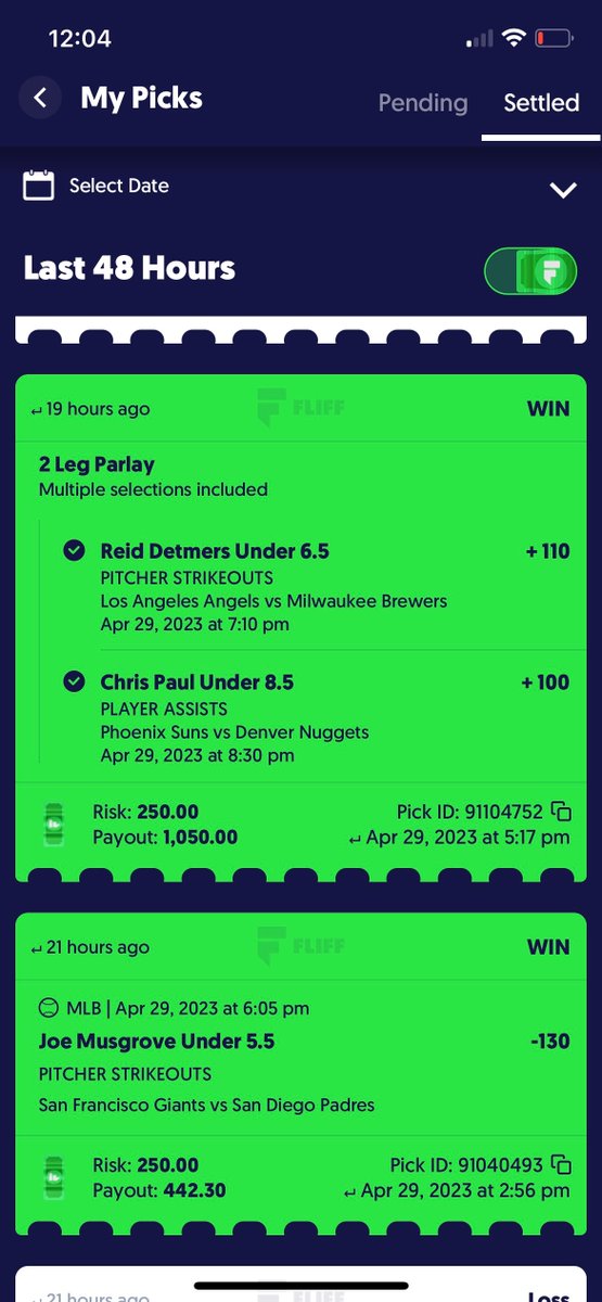 Alex Monahan on Twitter "3 picks Another Fliff parlay, still